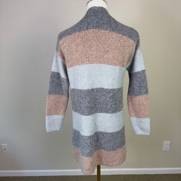 Knox Rose Striped Open Front Cardigan Sweater US Women's S - Picture 2 of 5